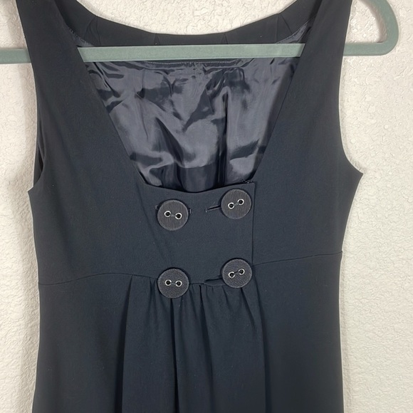 Moschino Cheap And Chic Black Sleeveless Button Back Mini Dress Sz 4 - Picture 5 of 10
